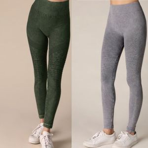 New Nikibiki Vintage Distressed Stretchy Moto Leggings Vintage Olive